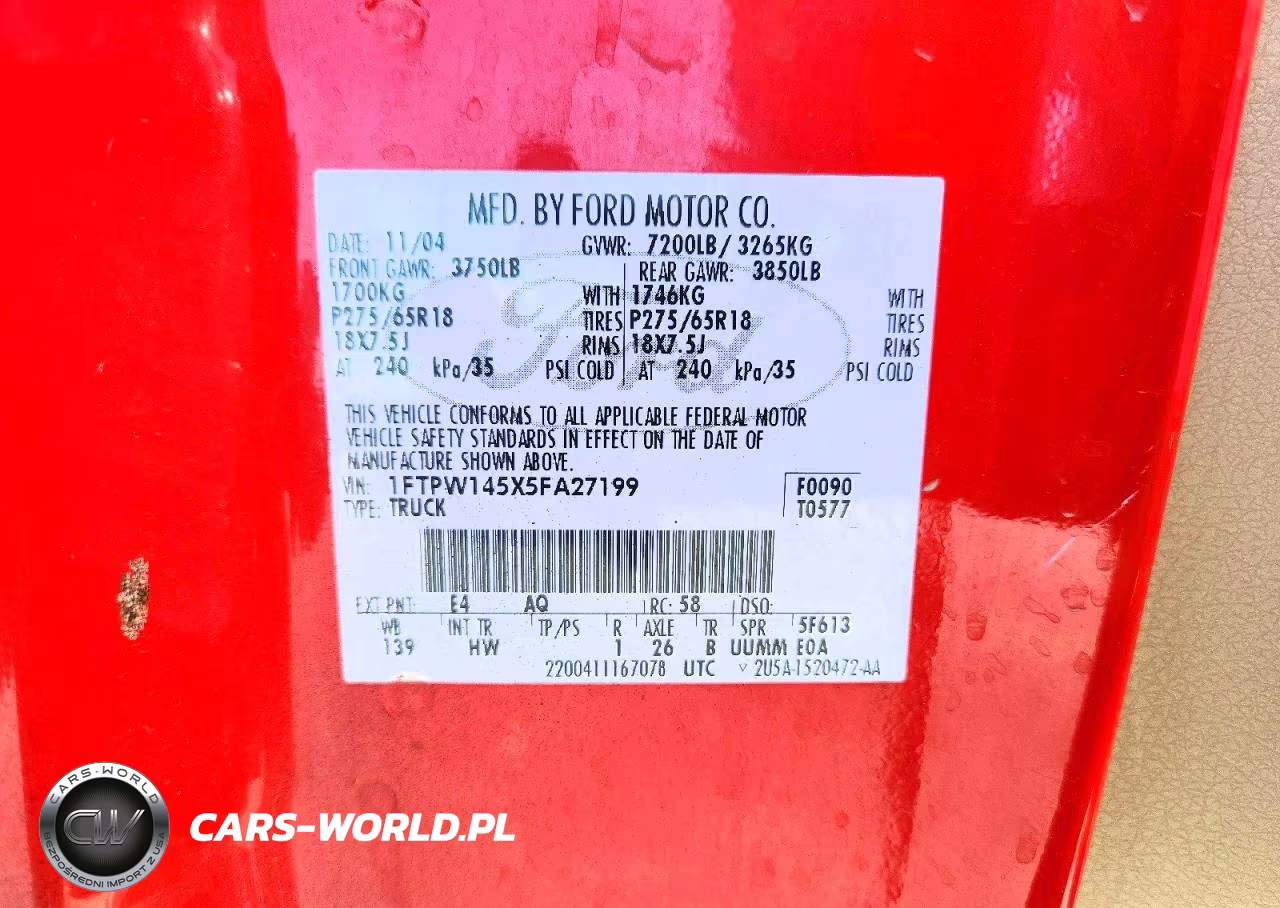 2005 Ford F150 Supercrew VIN:1FTPW145X5FA27199 - 13