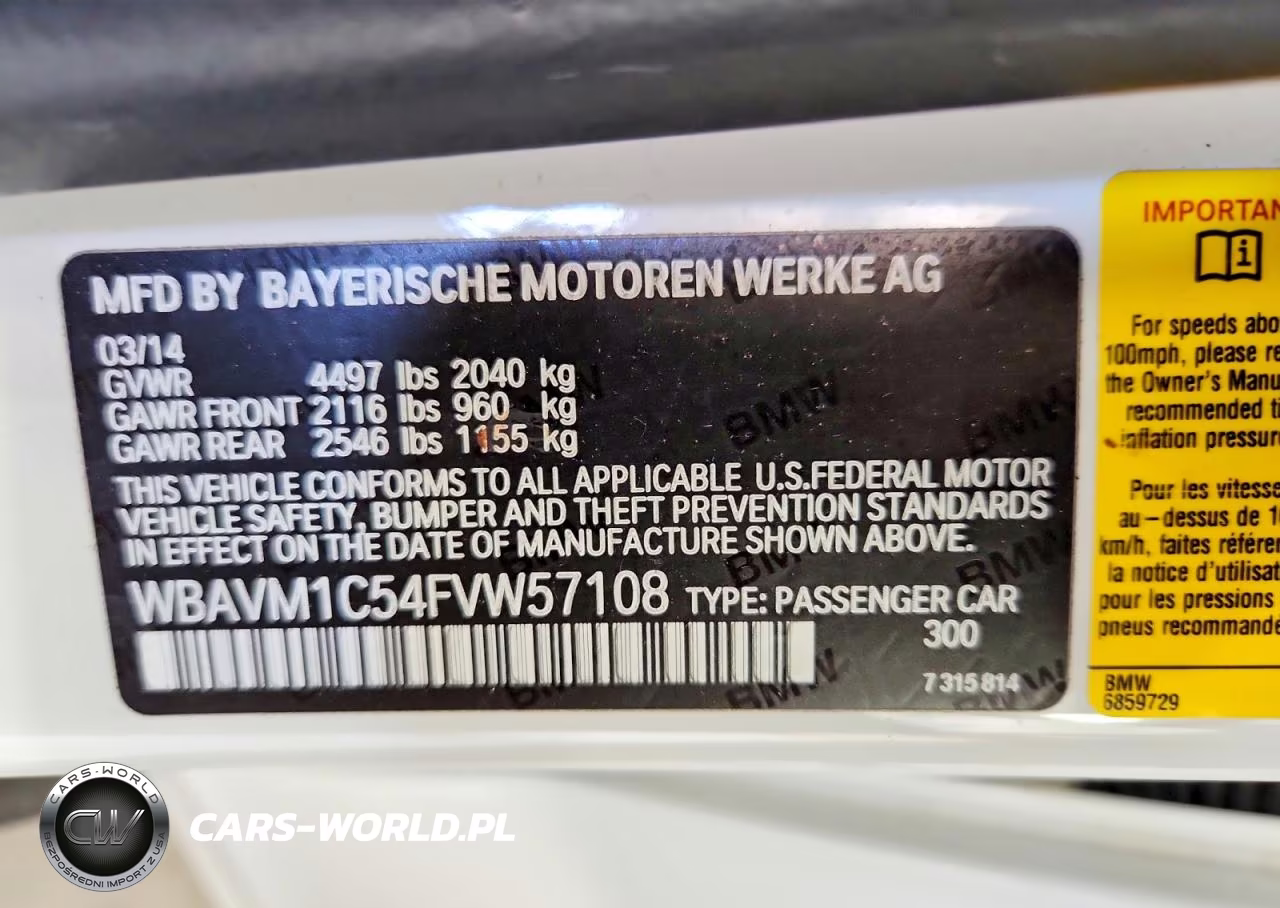 2015 BMW X1 Sdrive28I VIN:WBAVM1C54FVW57108 - 13