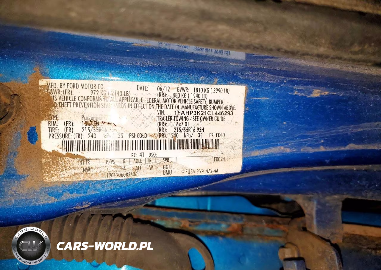 2012 Ford Focus Se VIN:1FAHP3K21CL446293 - 12