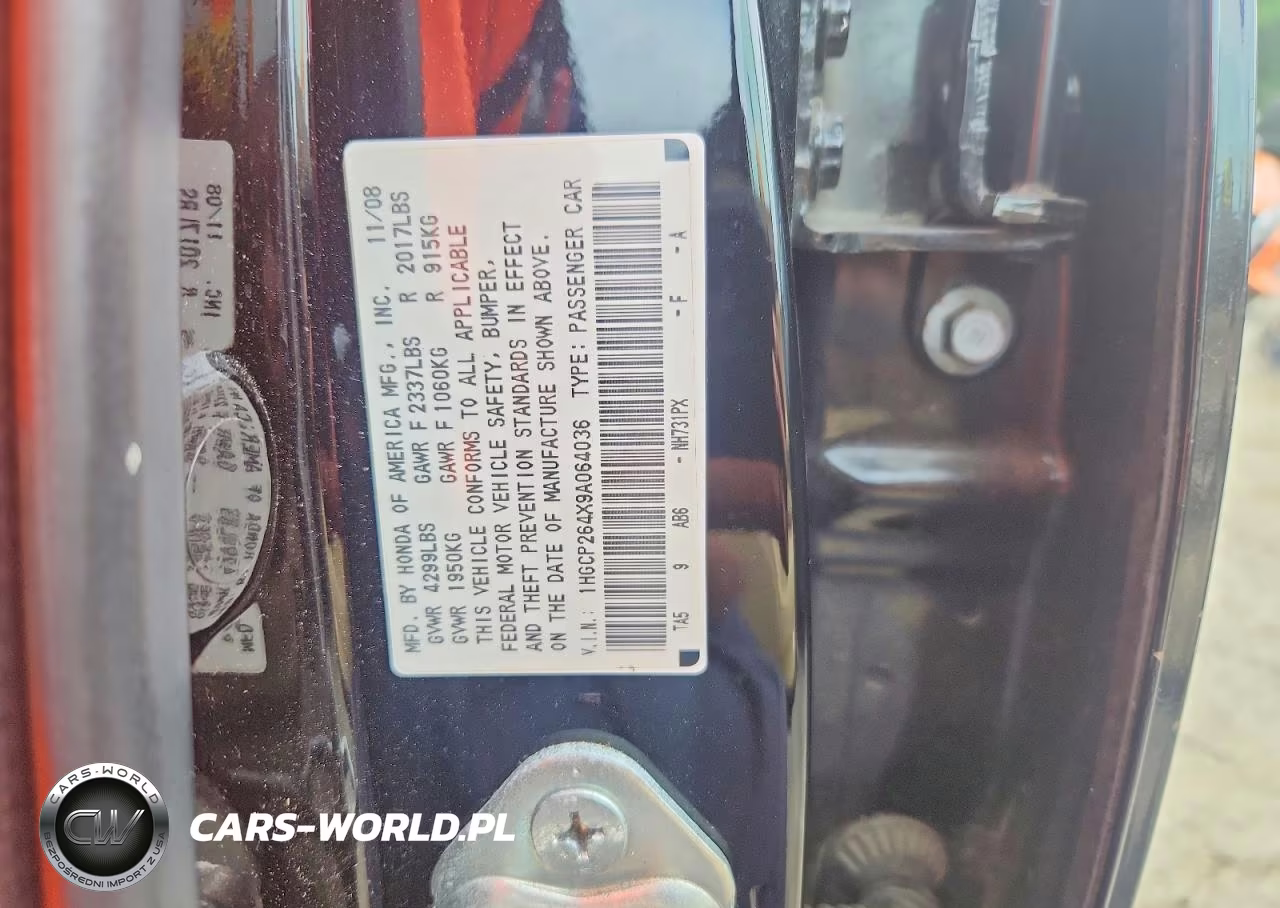 2009 Honda Accord Lxp VIN:1HGCP264X9A064036 - 12