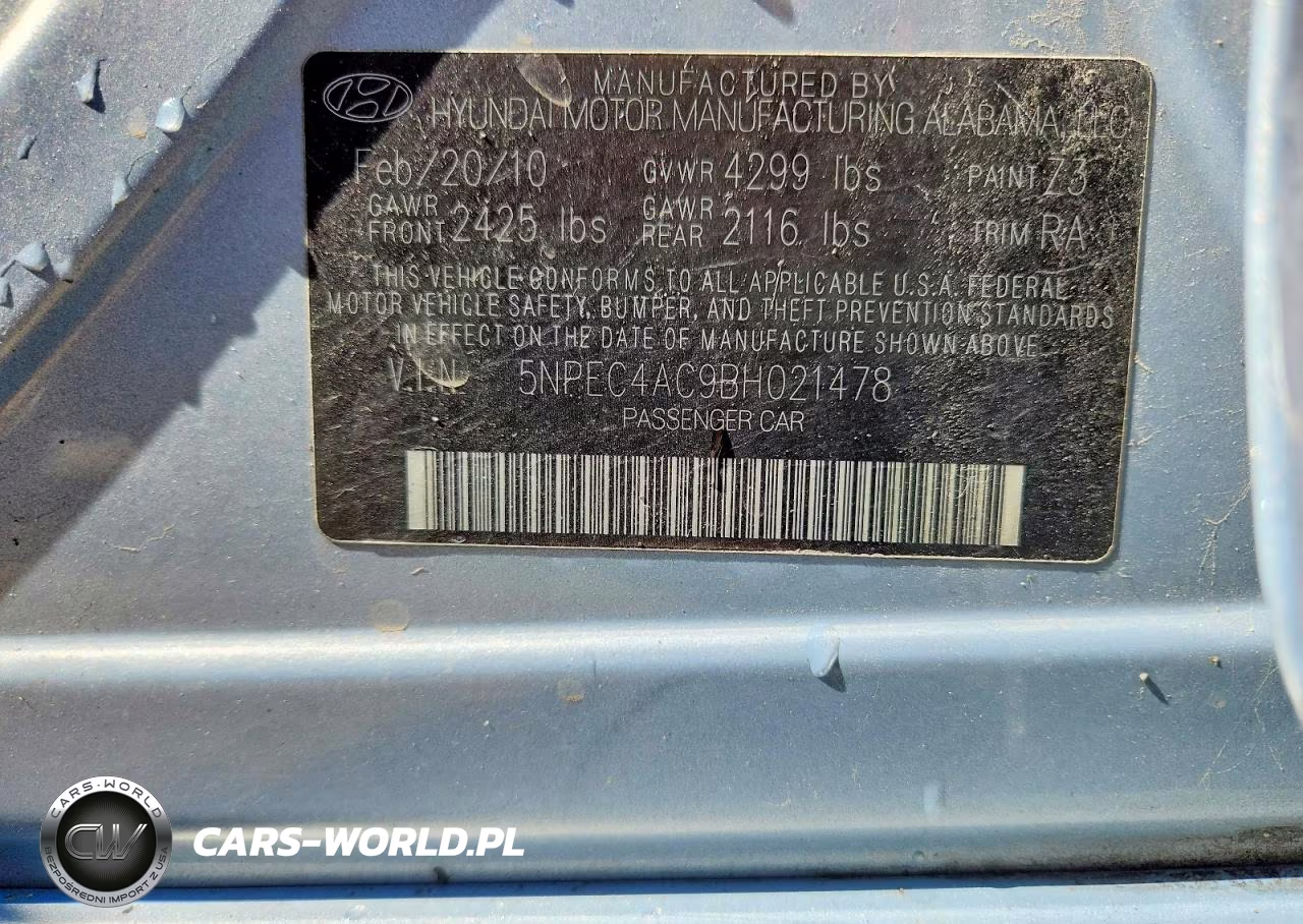 2011 Hyundai Sonata Limited VIN:5NPEC4AC9BH021478 - 12