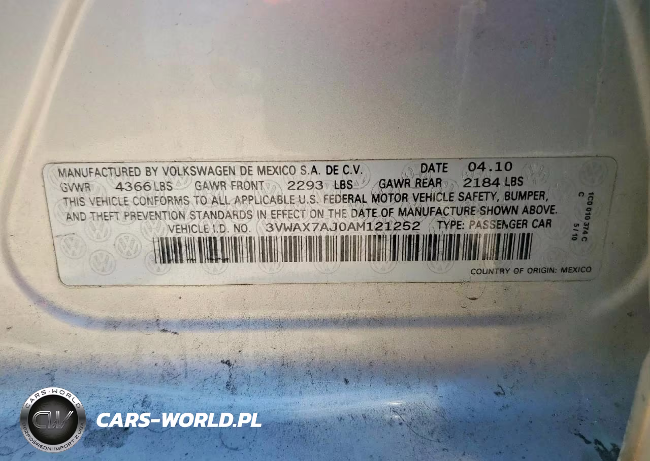2010 Volkswagen Jetta Limited VIN:3VWAX7AJ0AM121252 - 12