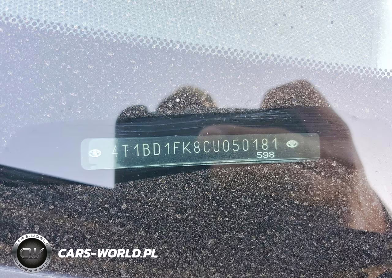 2012 Toyota Camry Hybrid Le VIN:4T1BD1FK8CU050181 - 12