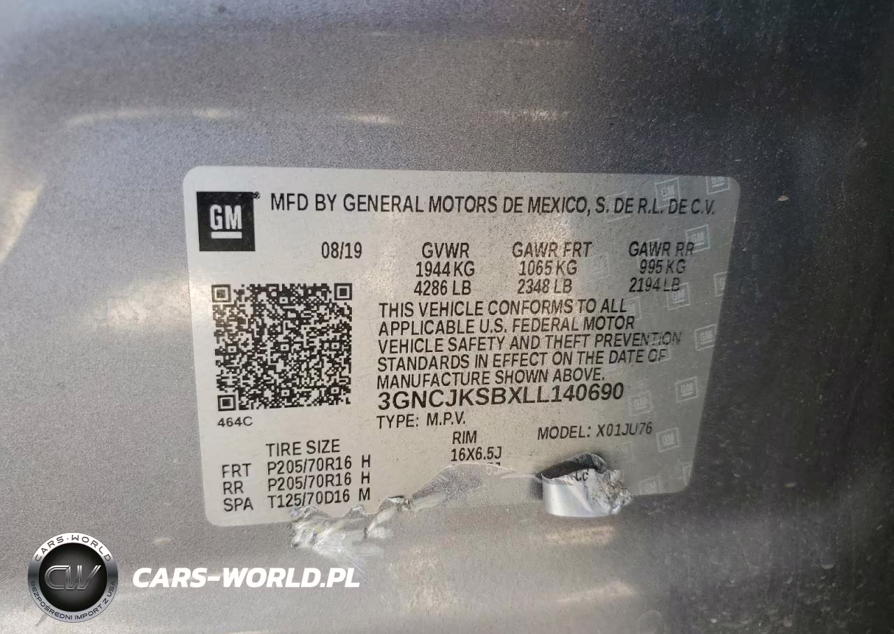 2020 Chevrolet Trax VIN:3GNCJKSBXLL140690 - 14