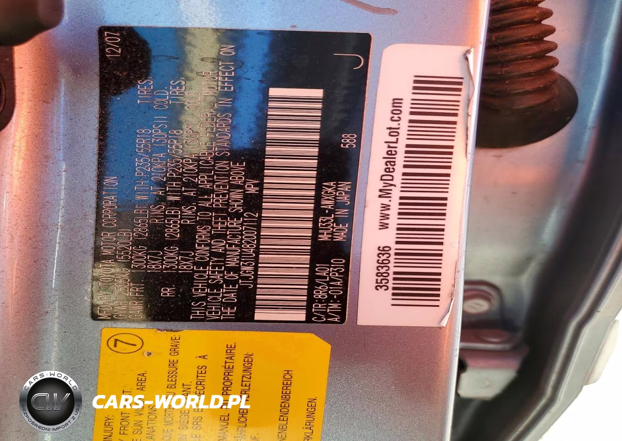 2008 Lexus Rx 400H VIN:JTJGW31U482007112 - 13