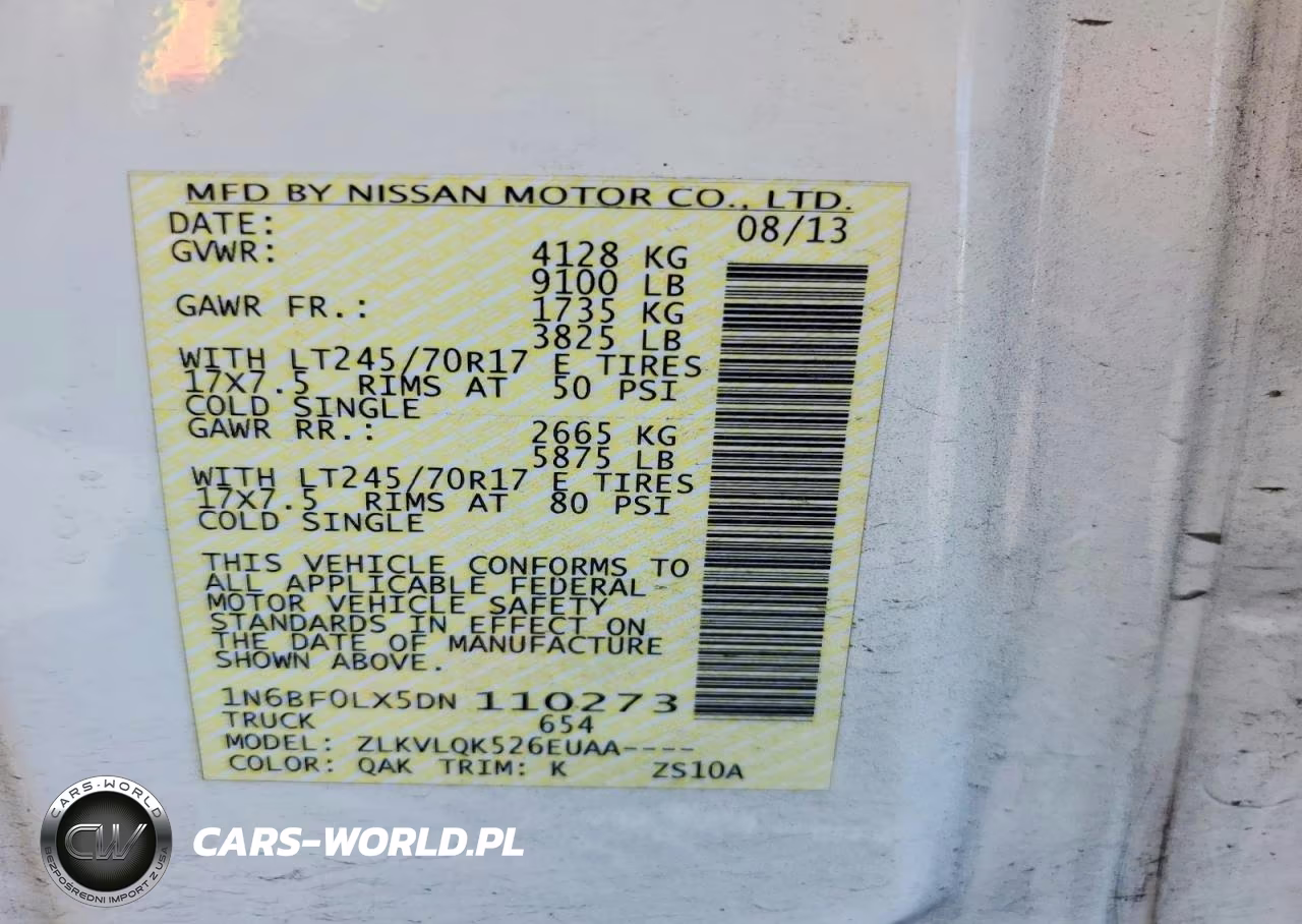 2013 Nissan Nv 2500 Delivery Van VIN:1N6BF0LX5DN110273 - 14