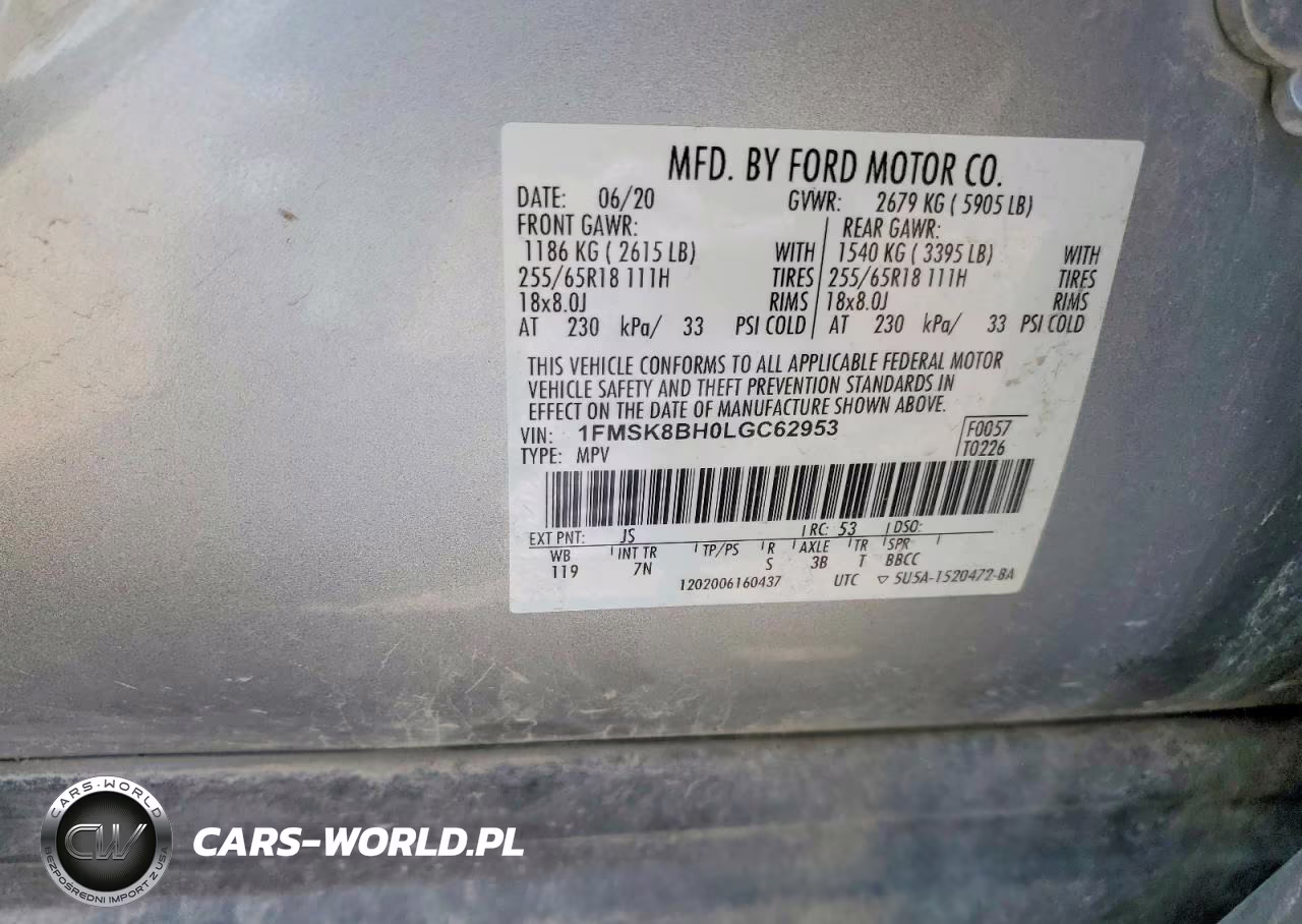 2020 Ford Explorer VIN:1FMSK8BH0LGC62953 - 12