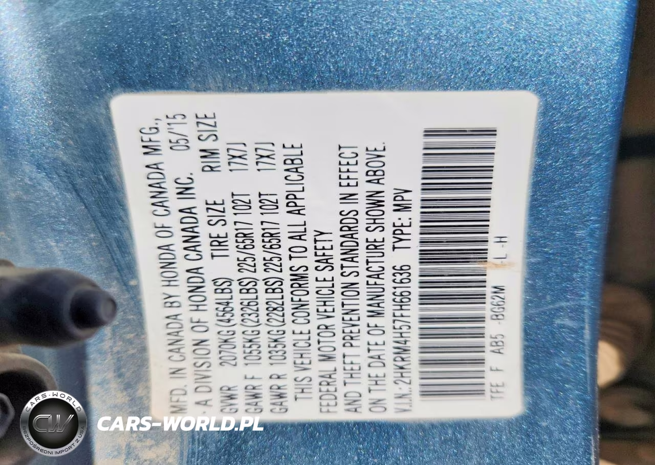 2015 Honda Cr-V Ex VIN:2HKRM4H57FH661636 - 14