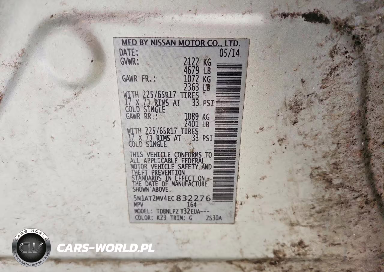 2014 Nissan Rogue S VIN:5N1AT2MV4EC832276 - 13