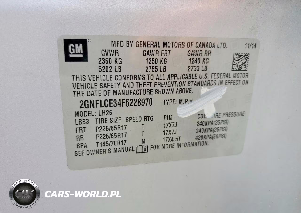 2015 Chevrolet Equinox VIN:2GNFLCE34F6228970 - 13