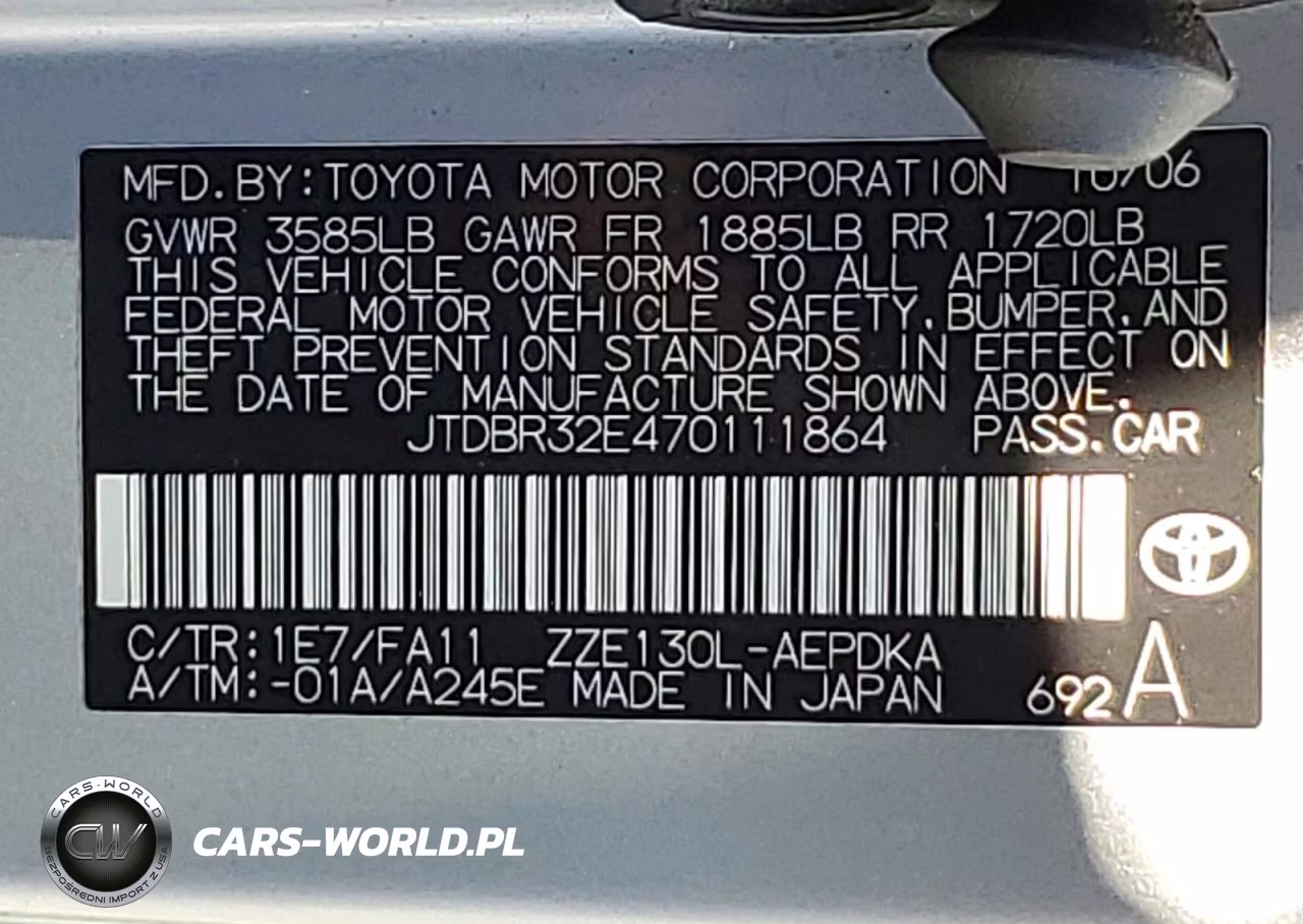 2007 Toyota Corolla Ce VIN:JTDBR32E470111864 - 13