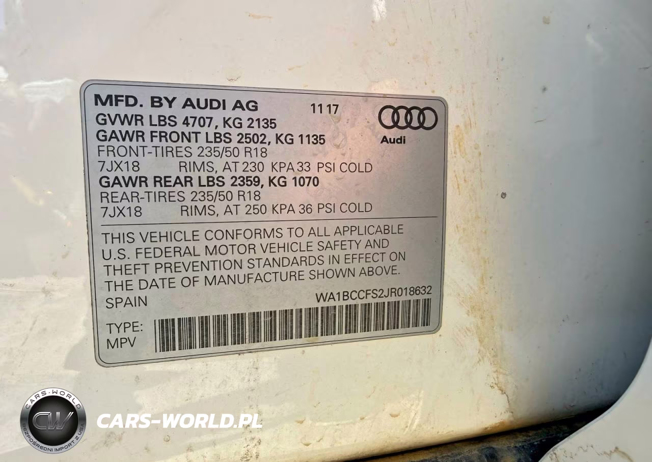 2018 Audi Q3 Premium VIN:WA1BCCFS2JR018632 - 10