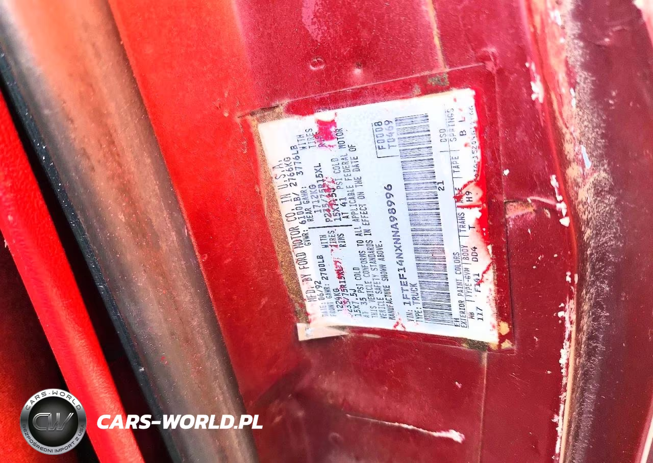 1992 Ford F150 VIN:1FTEF14NXNNA98996 - 12