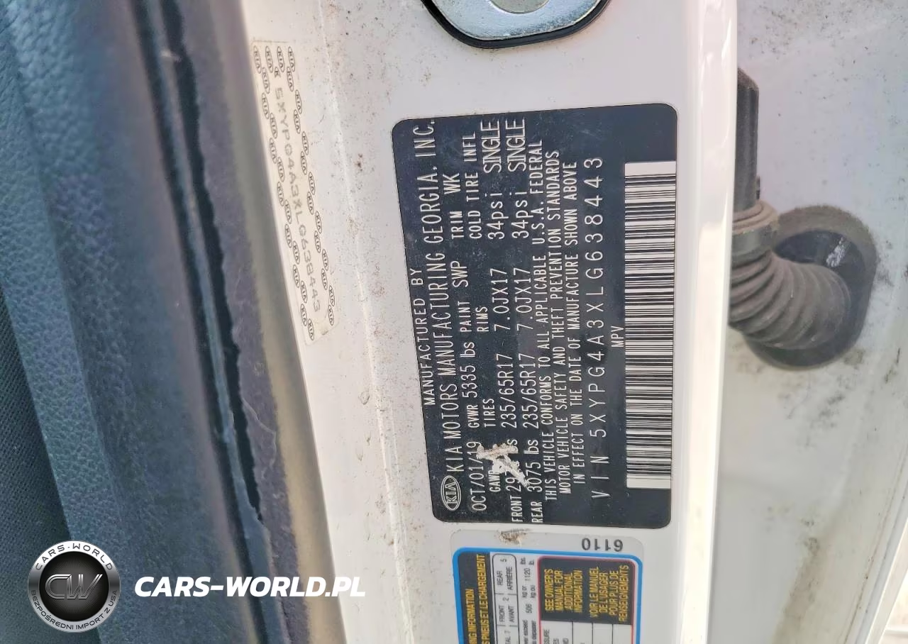 2020 Kia Sorento Lx VIN:5XYPG4A3XLG638443 - 12