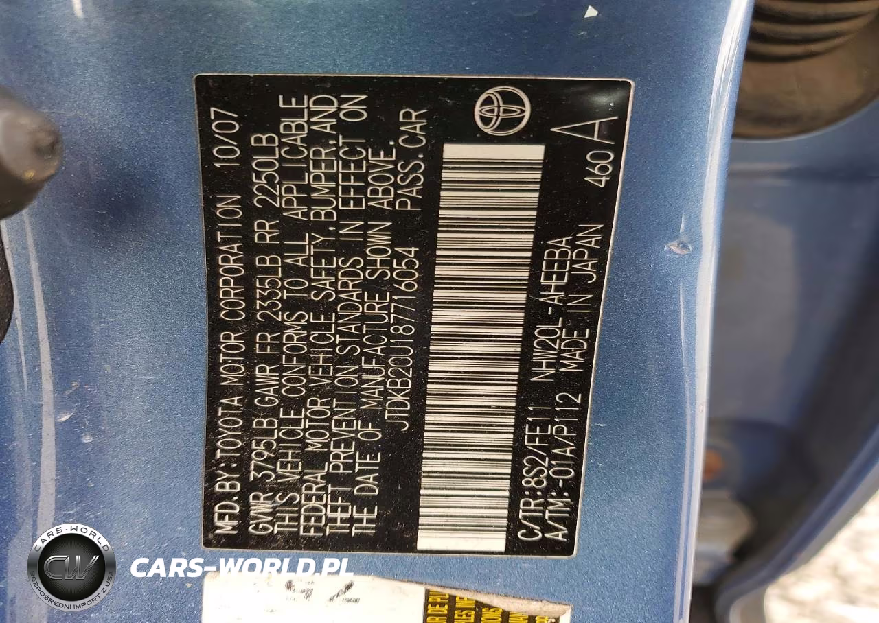 2008 Toyt Prius Base VIN:JTDKB20U187716054 - 13