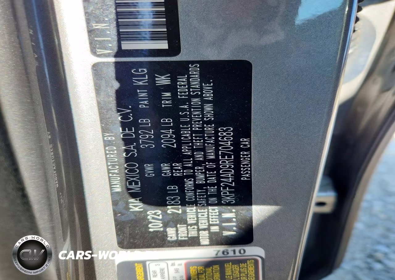 2024 Kia Forte Lxs VIN:3KPF24AD9RE704683 - 12