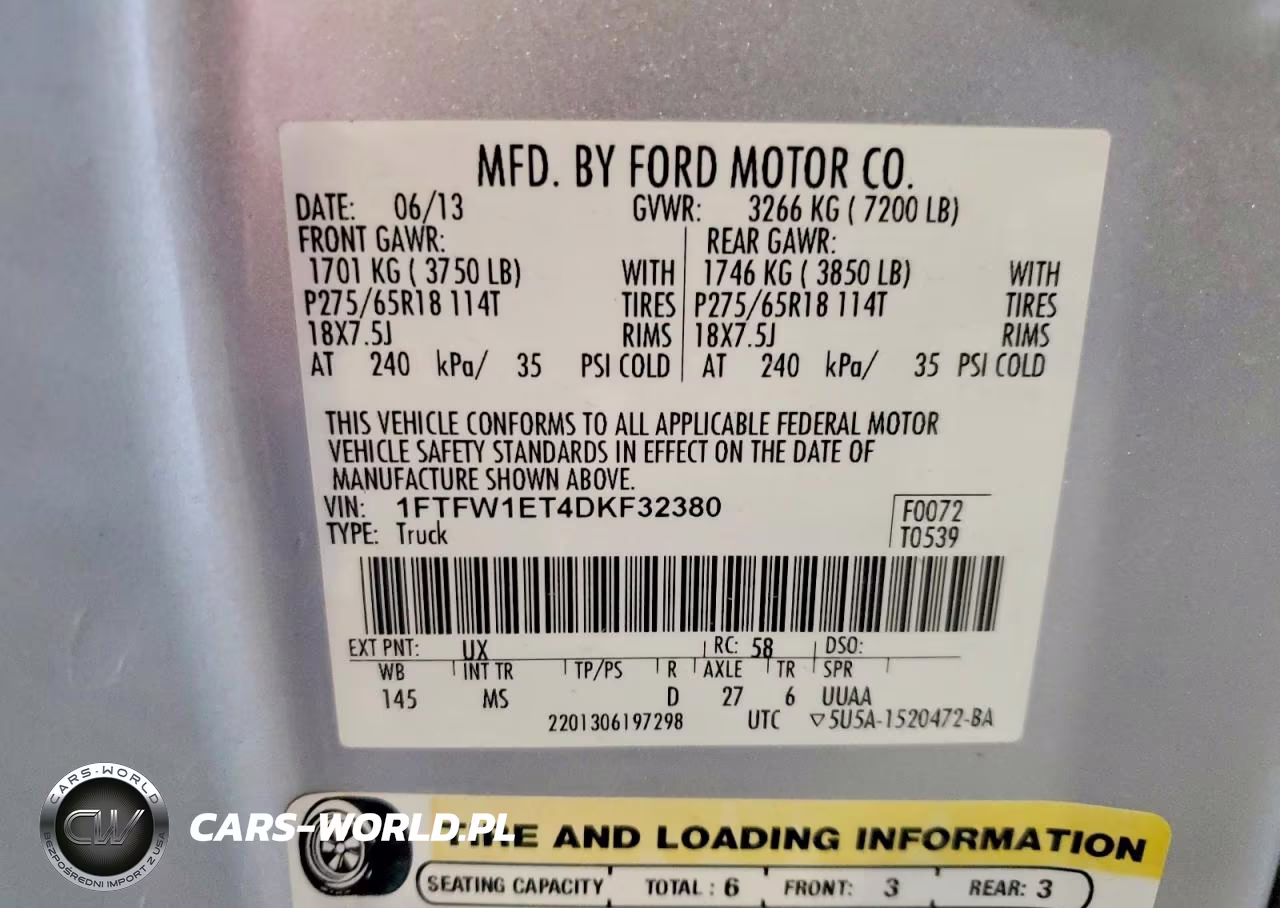 2013 Ford F150 Supercrew VIN:1FTFW1ET4DKF32380 - 12