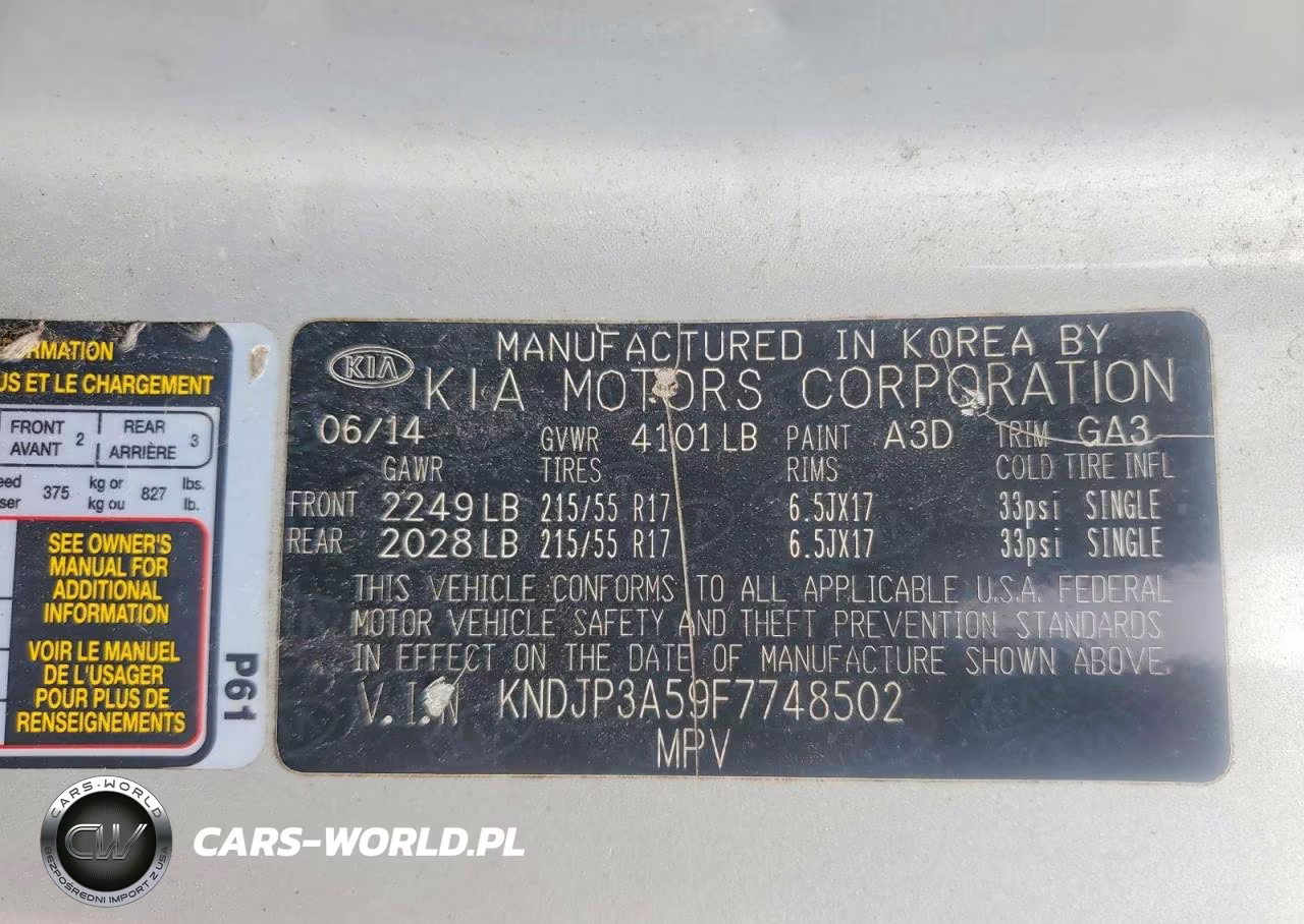 2015 Kia Soul + VIN:KNDJP3A59F7748502 - 13