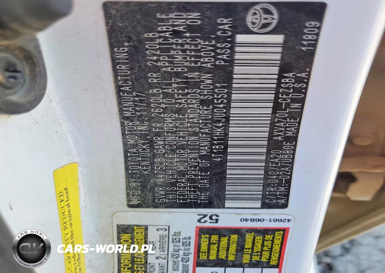 2018 Toyota Camry Se VIN:4T1B11HK4JU045501 - 12