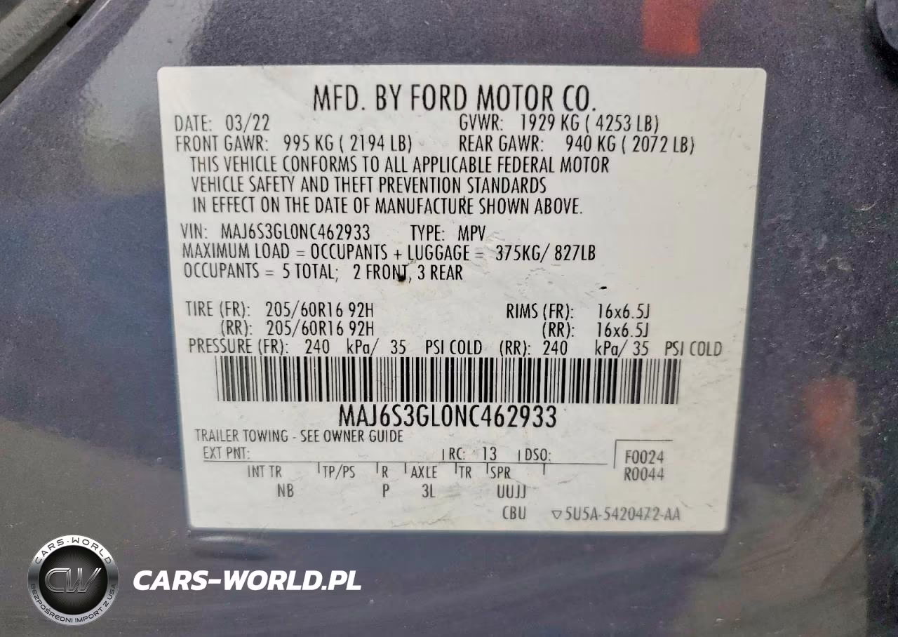 2022 Ford Ecosport Se VIN:MAJ6S3GL0NC462933 - 12