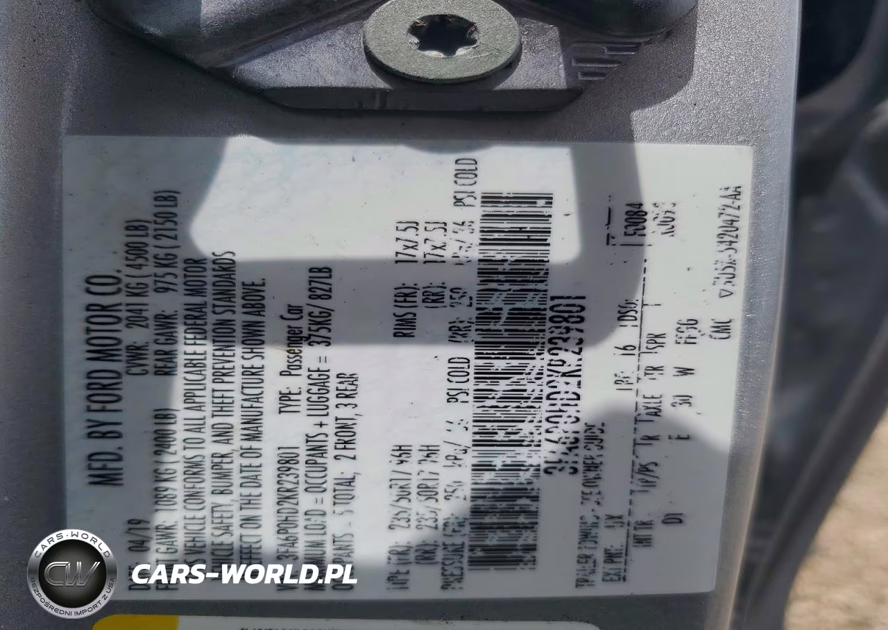 2019 Ford Fusion Se VIN:3FA6P0HD2KR239801 - 12