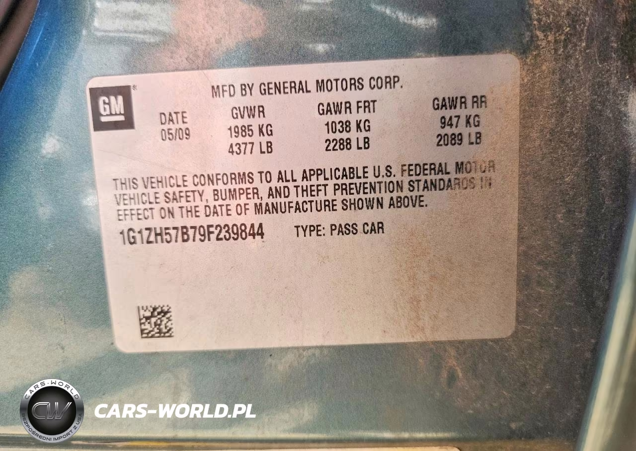 2009 Chevrolet Malibu 1Lt VIN:1G1ZH57B79F239844 - 12
