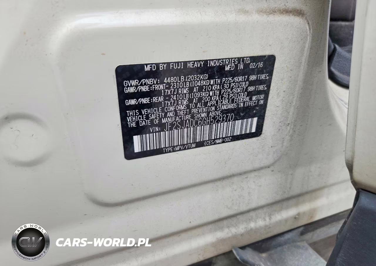 2016 Subaru Forester 2.5I Premium VIN:JF2SJADC6GH529370 - 14