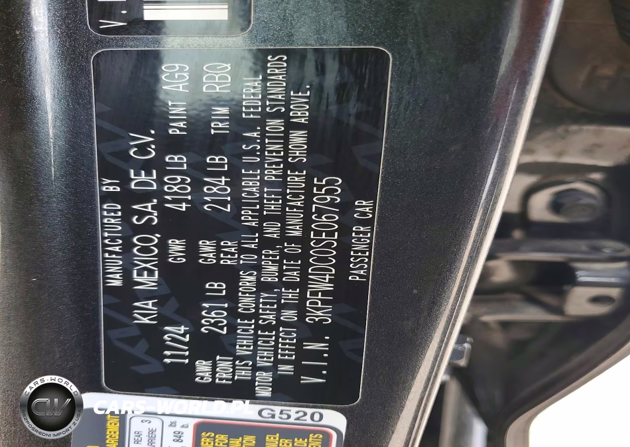 2025 Kia K4 Gt-Line Turbo VIN:3KPFW4DC0SE067955 - 12
