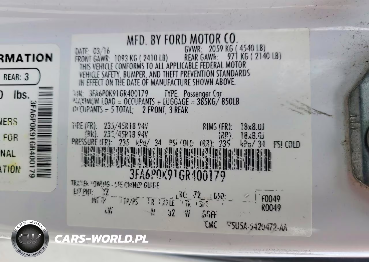 2016 Ford Fusion Titanium VIN:3FA6P0K91GR400179 - 12