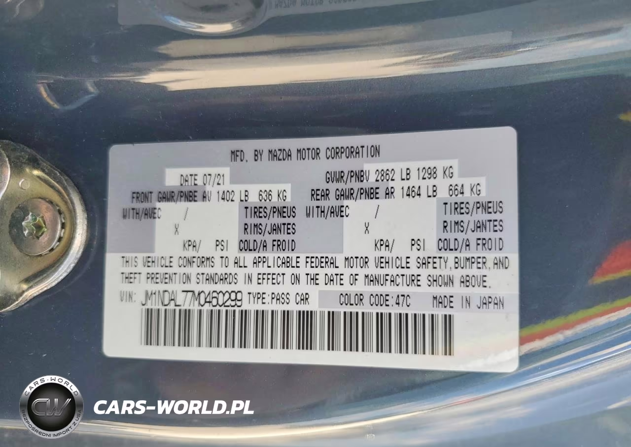 2021 Mazda Mx-5 Miata Club VIN:JM1NDAL77M0460299 - 13