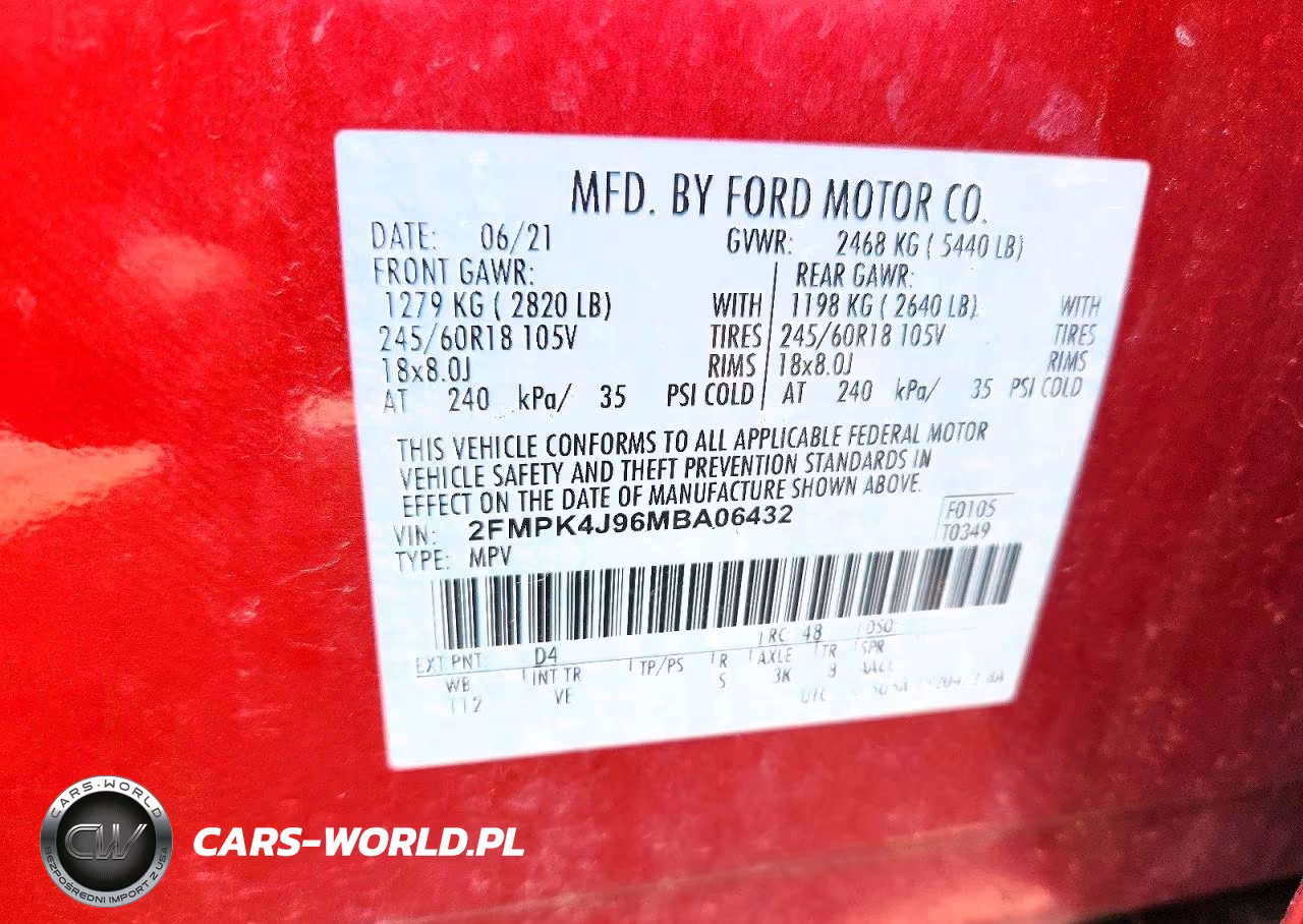 2021 Ford Edge Sel VIN:2FMPK4J96MBA06432 - 12