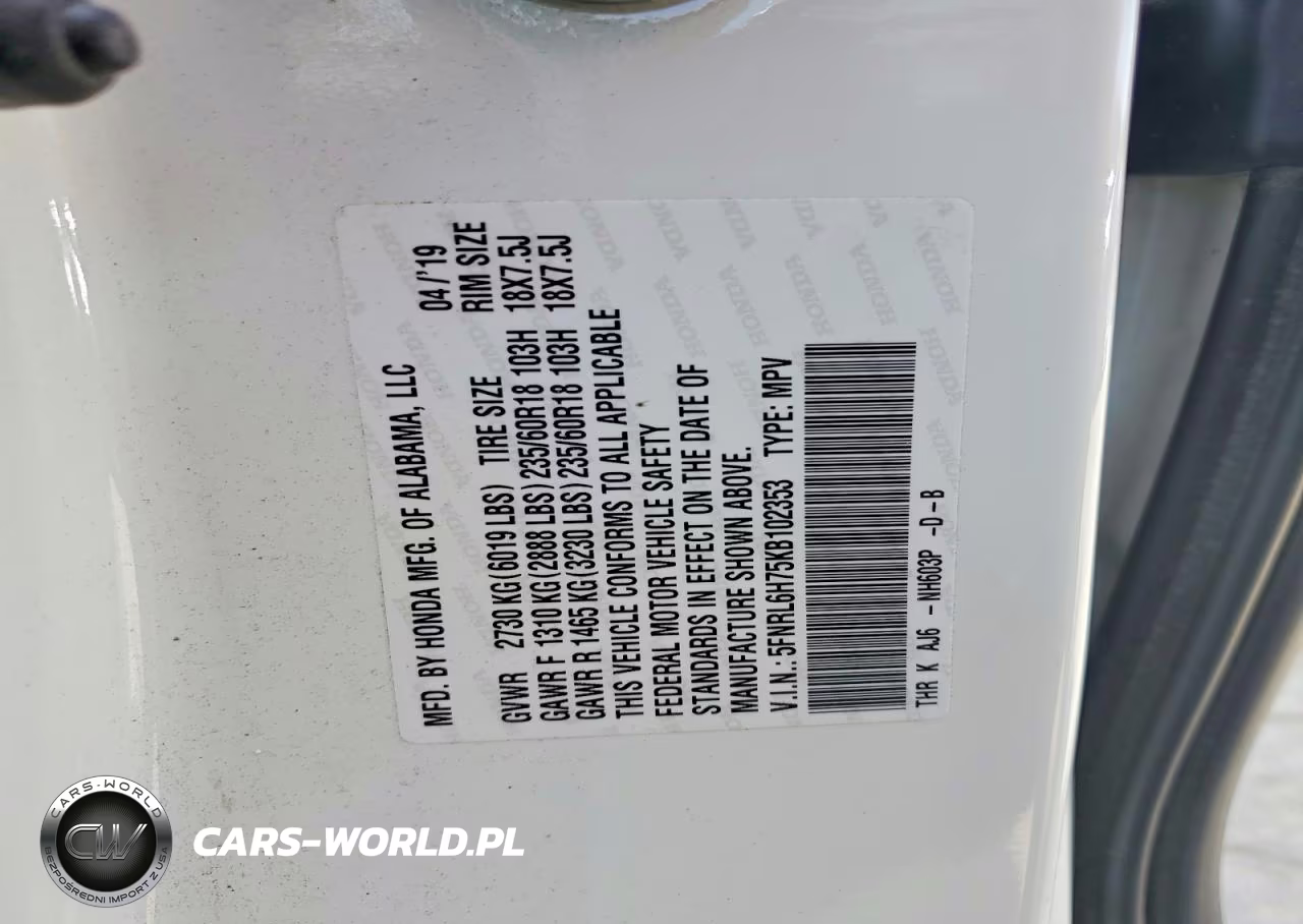 2019 Honda Odyssey Exl VIN:5FNRL6H75KB102353 - 14
