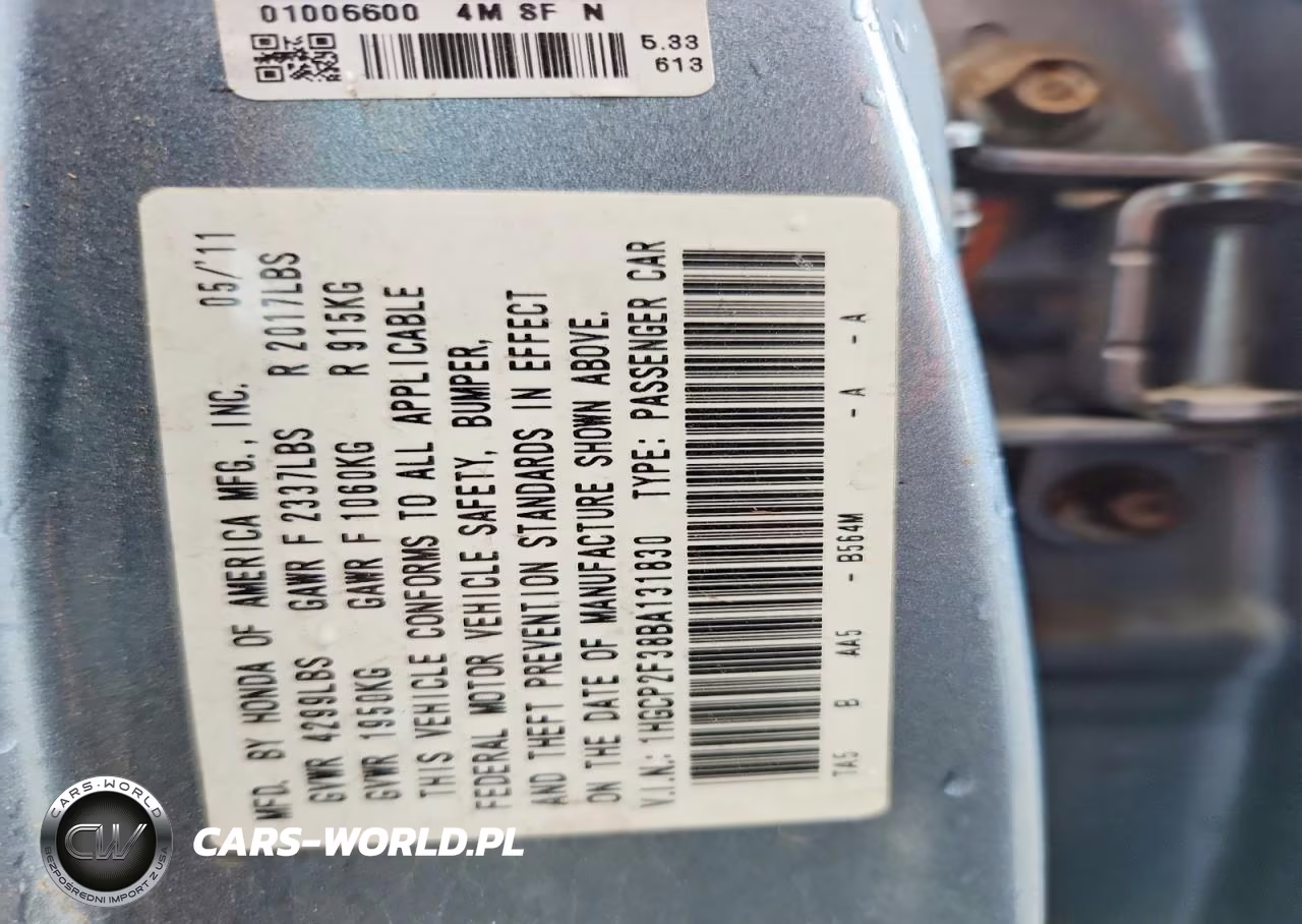 2011 Honda Accord Lx VIN:1HGCP2F38BA131830 - 12