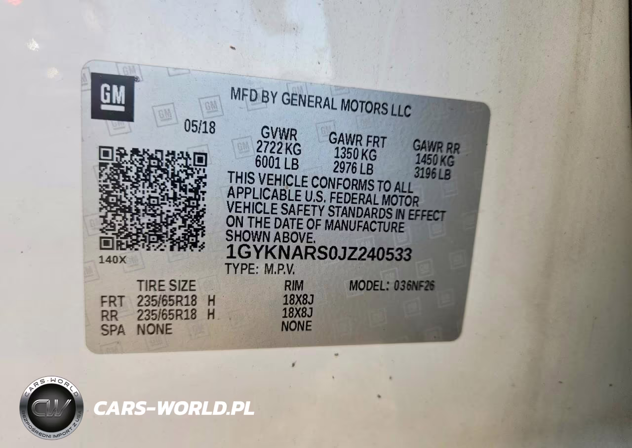 2018 Cadillac Xt5 VIN:1GYKNARS0JZ240533 - 13