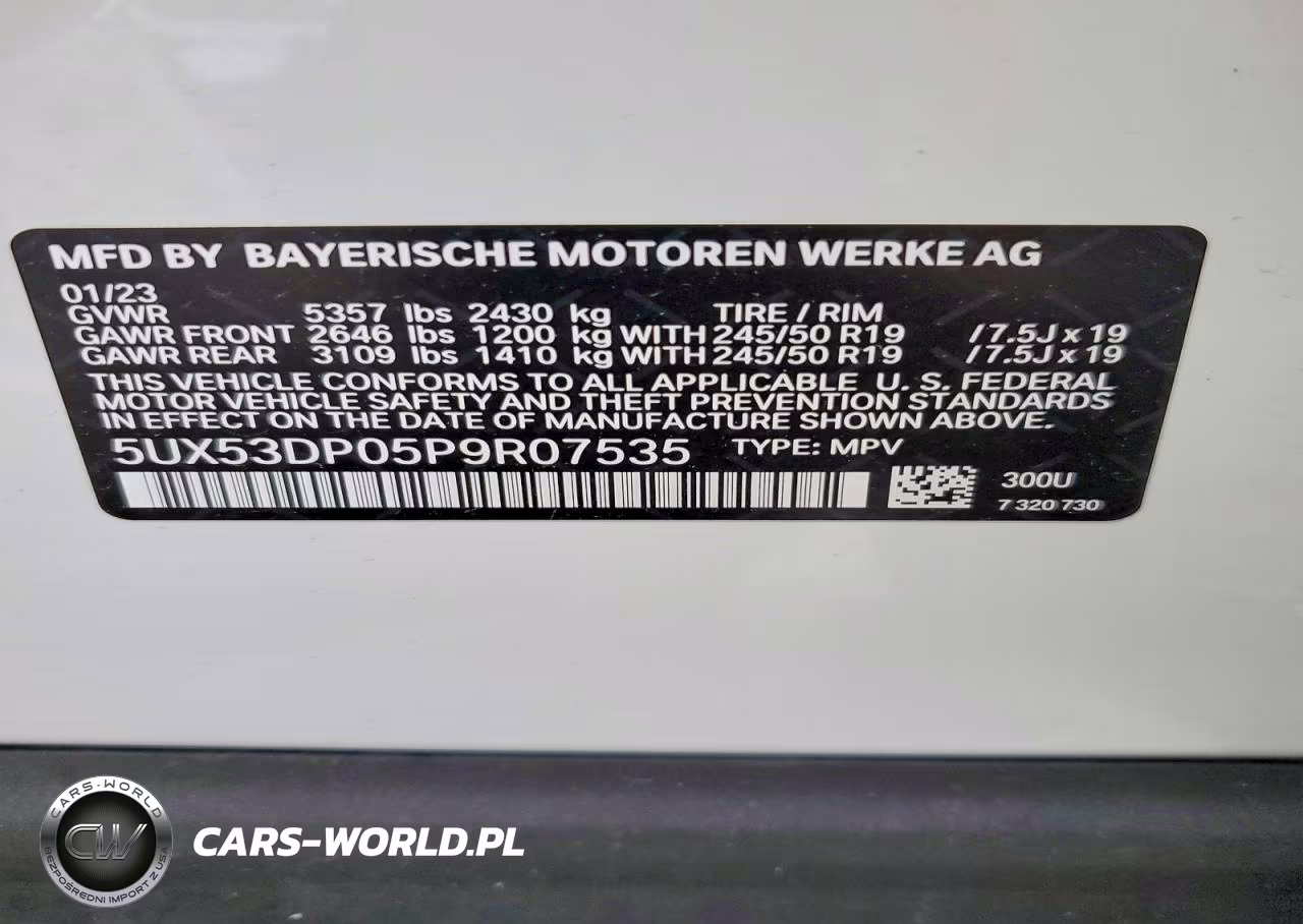 2023 BMW X3 xDrive30I VIN:5UX53DP05P9R07535 - 14