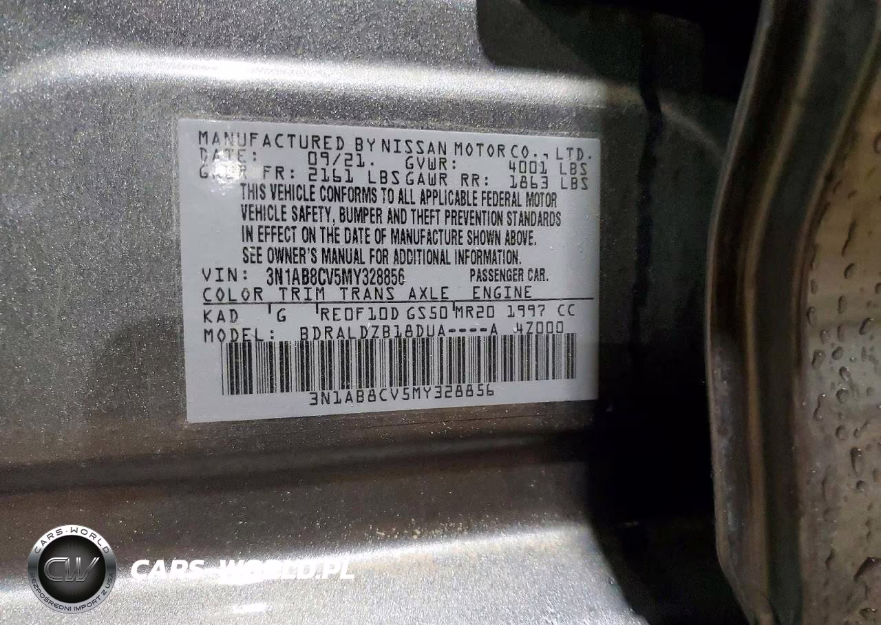 2021 Nissan Sentra Sv VIN:3N1AB8CV5MY328856 - 12