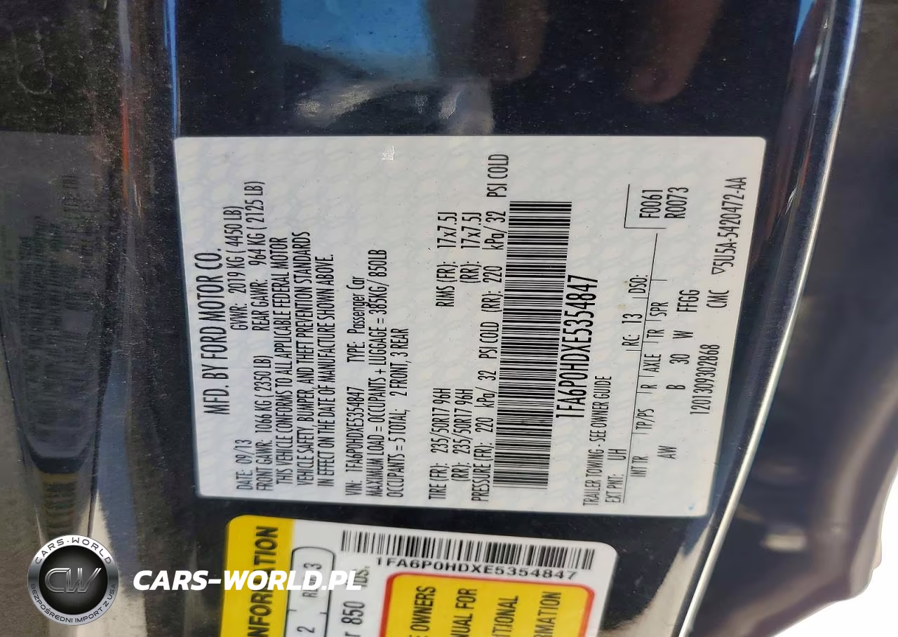 2014 Ford Fusion Se VIN:1FA6P0HDXE5354847 - 12