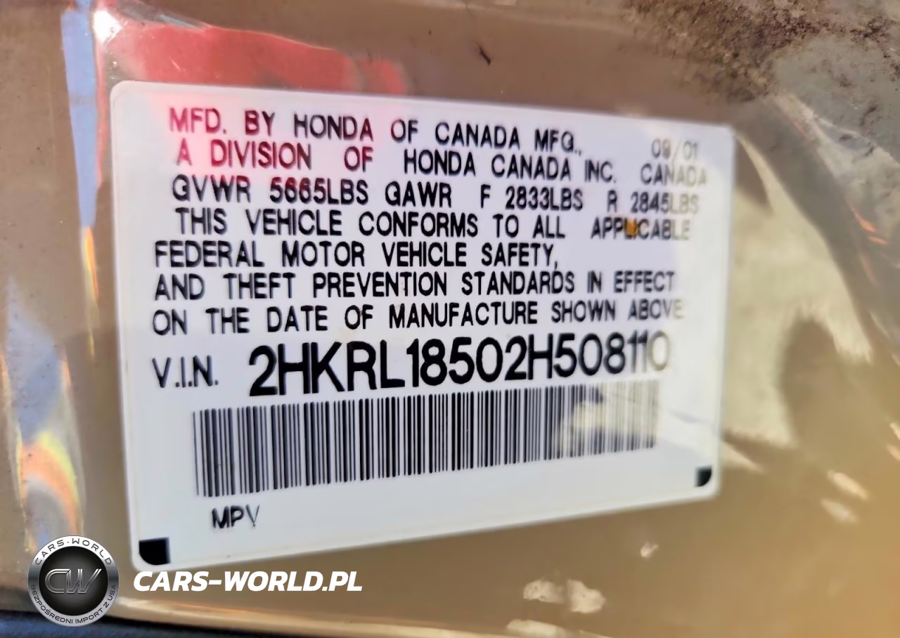 2002 Honda Odyssey Lx VIN:2HKRL18502H508110 - 13