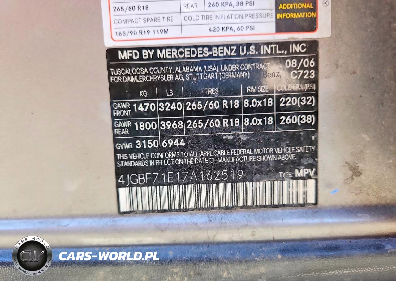 2007 Mercedes-Benz Gl 450 4Matic VIN:4JGBF71E17A162519 - 13