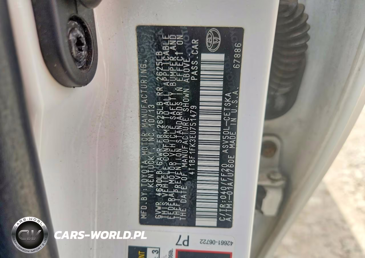 2014 Toyota Camry Se VIN:4T1BF1FK3EU751479 - 12