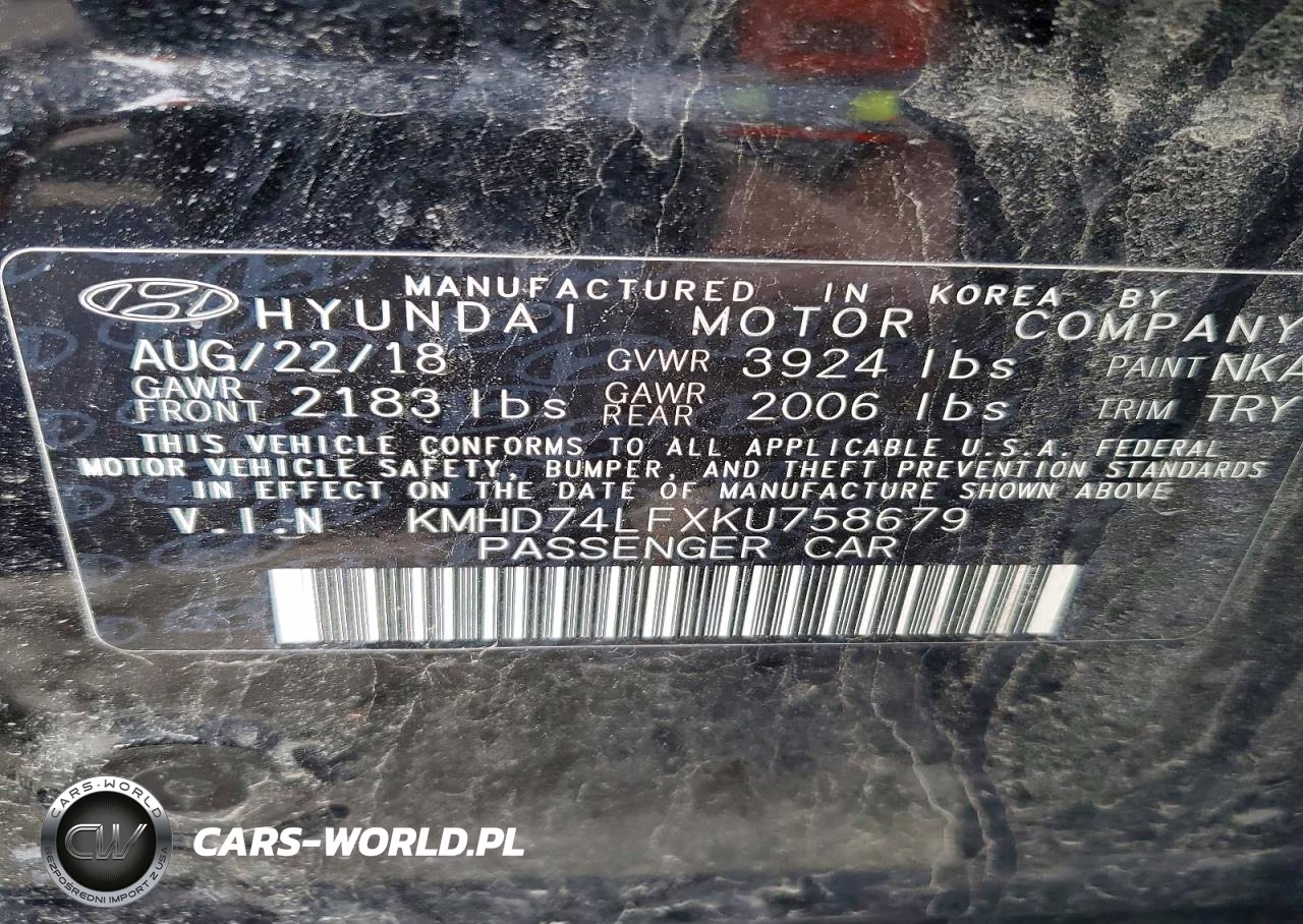 2019 Hyundai Elantra Se VIN:KMHD74LFXKU758679 - 13