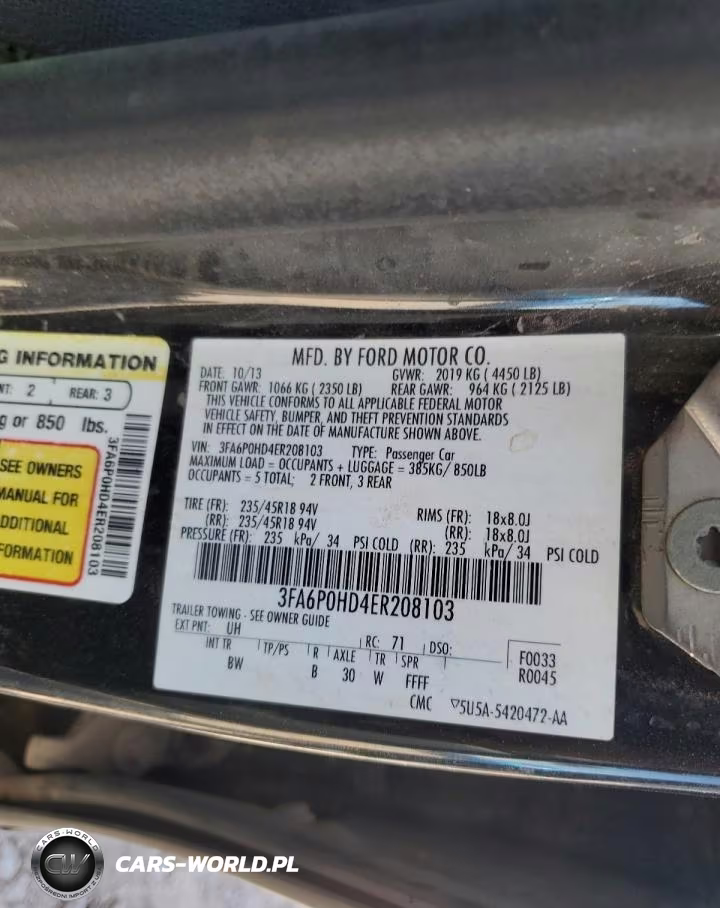 2014 Ford Fusion Se VIN:3FA6P0HD4ER208103 - 12