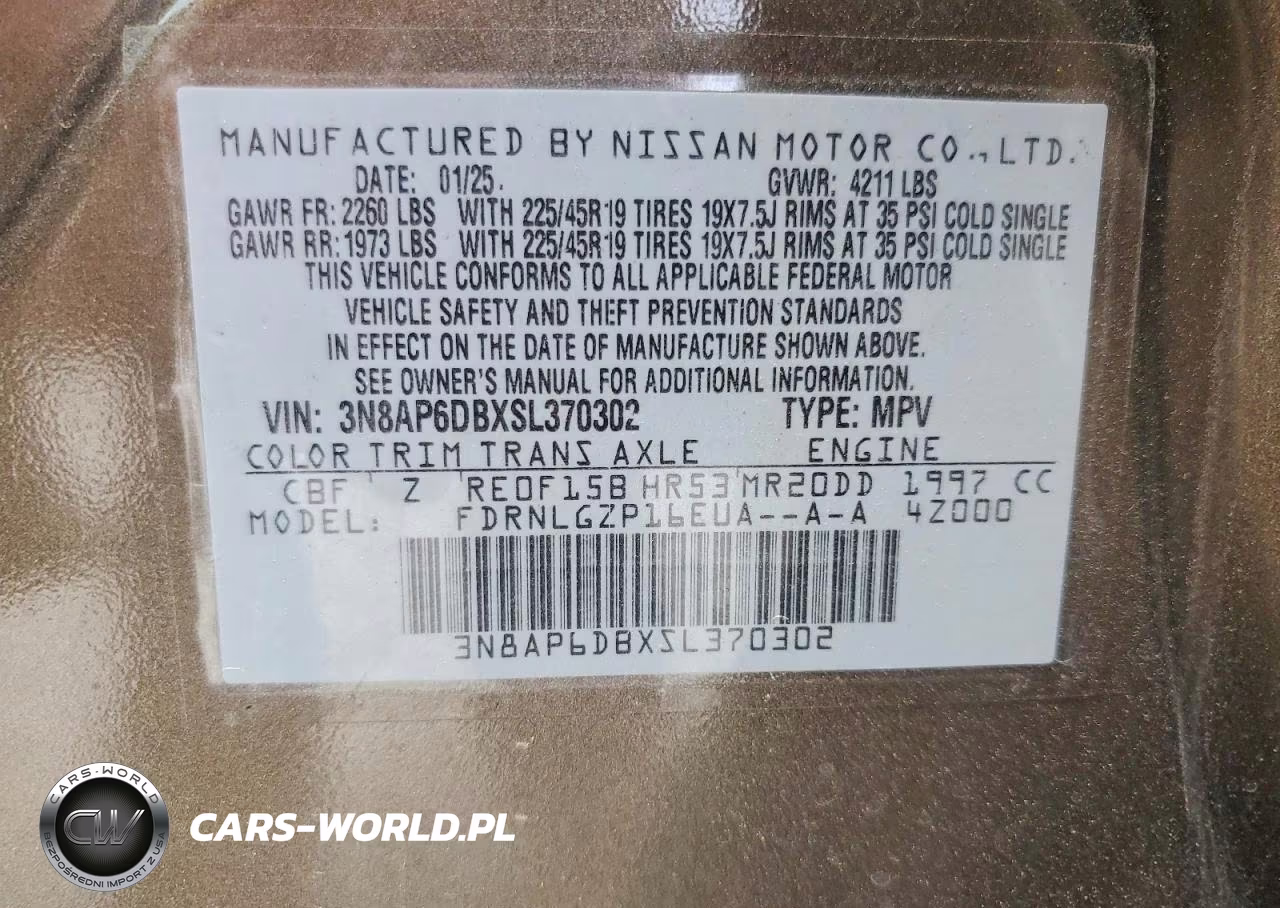 2025 Nissan Kicks Sr VIN:3N8AP6DBXSL370302 - 12