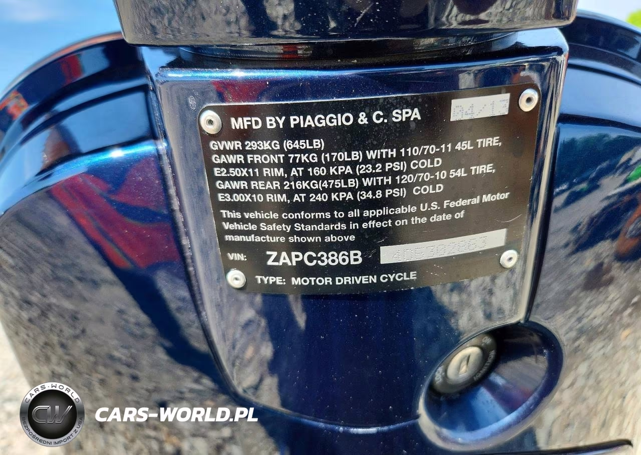 2013 Vespa Lx 50 VIN:ZAPC386B4D5302863 - 8