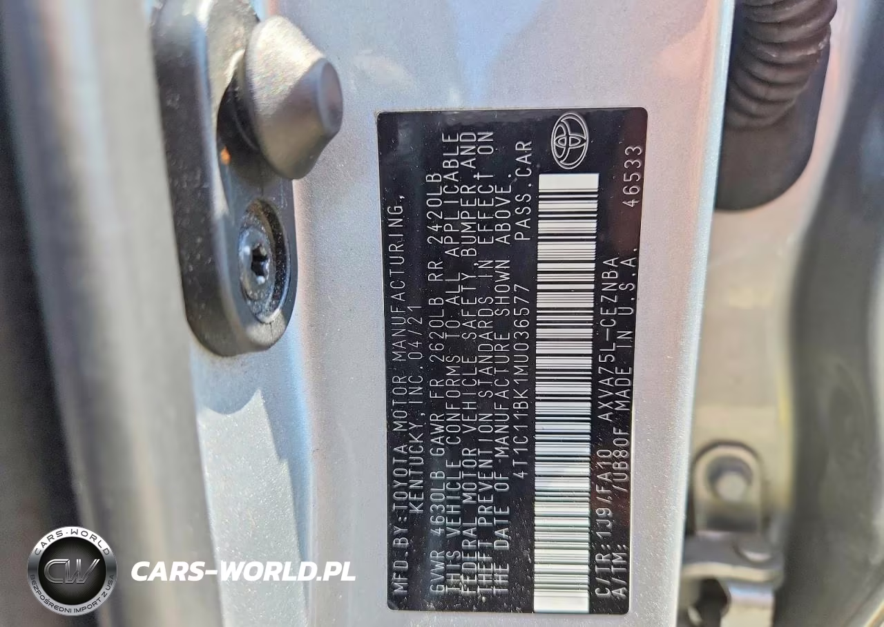 2021 Toyota Camry Le VIN:4T1C11BK1MU036577 - 12