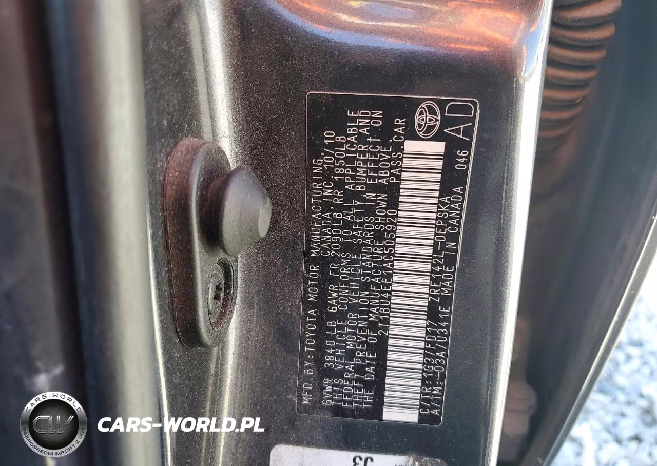 2010 Toyota Corolla S VIN:2T1BU4EE1AC505920 - 12