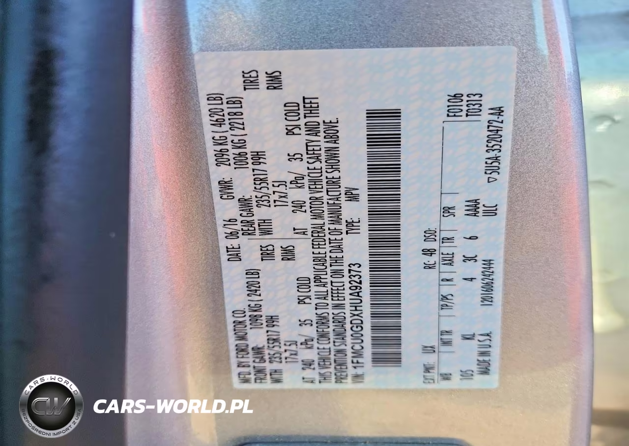 2017 Ford Escape Se VIN:1FMCU0GDXHUA92373 - 13