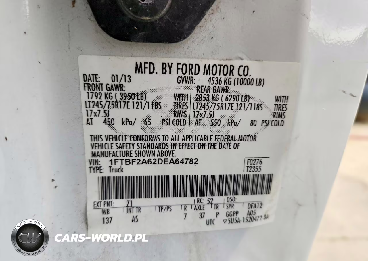 2013 Ford F250 Super Duty VIN:1FTBF2A62DEA64782 - 12