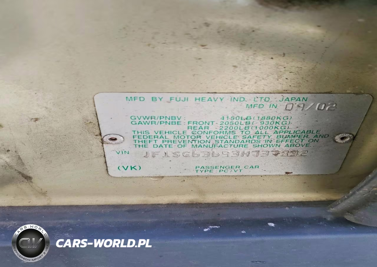 2003 Subaru Forester 2.5X VIN:JF1SG63693H737832 - 13