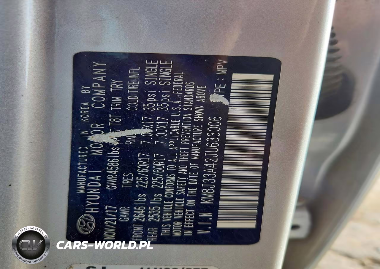 2018 Hyundai Tucson VIN:KM8J33A42JU633006 - 13